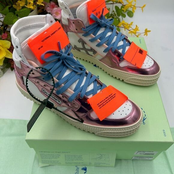 Women’s off white special edition high top sneakers size 40 made in Italy - Picture 4 of 11